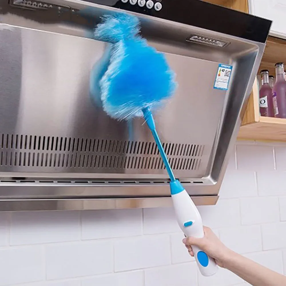 Cleaning Duster Feather Duster Dust Collector 180&deg; Electric Dust Collector/Brush Adjustable Furniture Window Bookshelf Cleaning