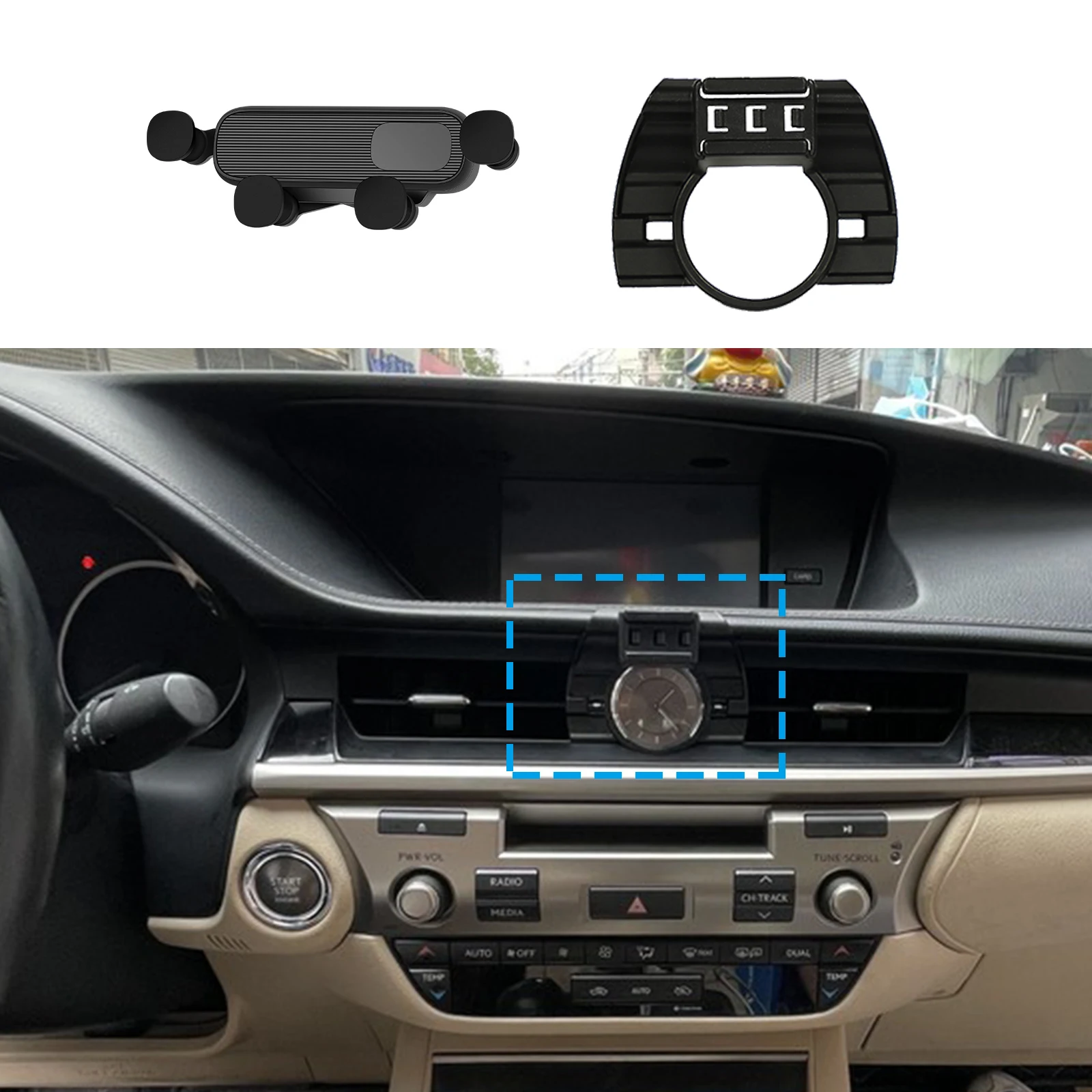 렉서스 ES 300h 350 XV60 2013 2014 2015 2016 2017 2018용 스탠드 자동차 액세서리 차량용 휴대폰 거치대 GPS 브래킷 내비게이션