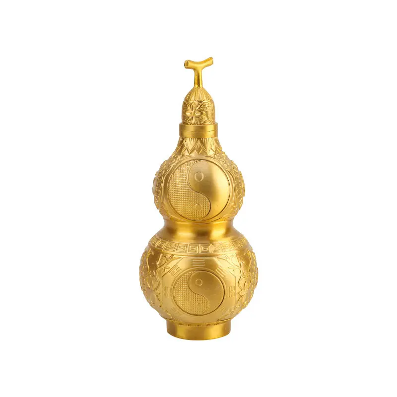 

Copper Gourd Ornaments Hollow Eight Diagrams Copper Gourd Opening Gourd Copper Gourd Ornaments Pure Copper Gossip Gourd