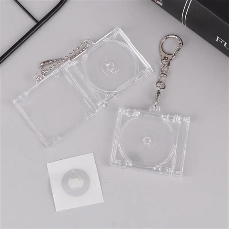 핫 미니 NFC 기능 CD 디스크 케이스 키 체인 기념 앨범 키 홀더 DIY 백팩 펜던트 
 ?