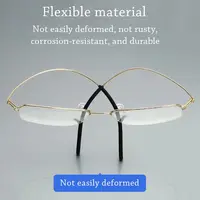 Lunettes de lecture d'affaires pour hommes, lunettes anti-lumière bleue, monture en alliage de titane, hypermétropie, presbytie, délinquants 4
