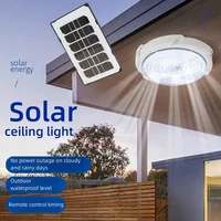 LED plafonnier solaire 3 couleurs lampe solaire étanche avec télécommande intérieur maison haut plafonniers éclairage de jardin extérieur 2