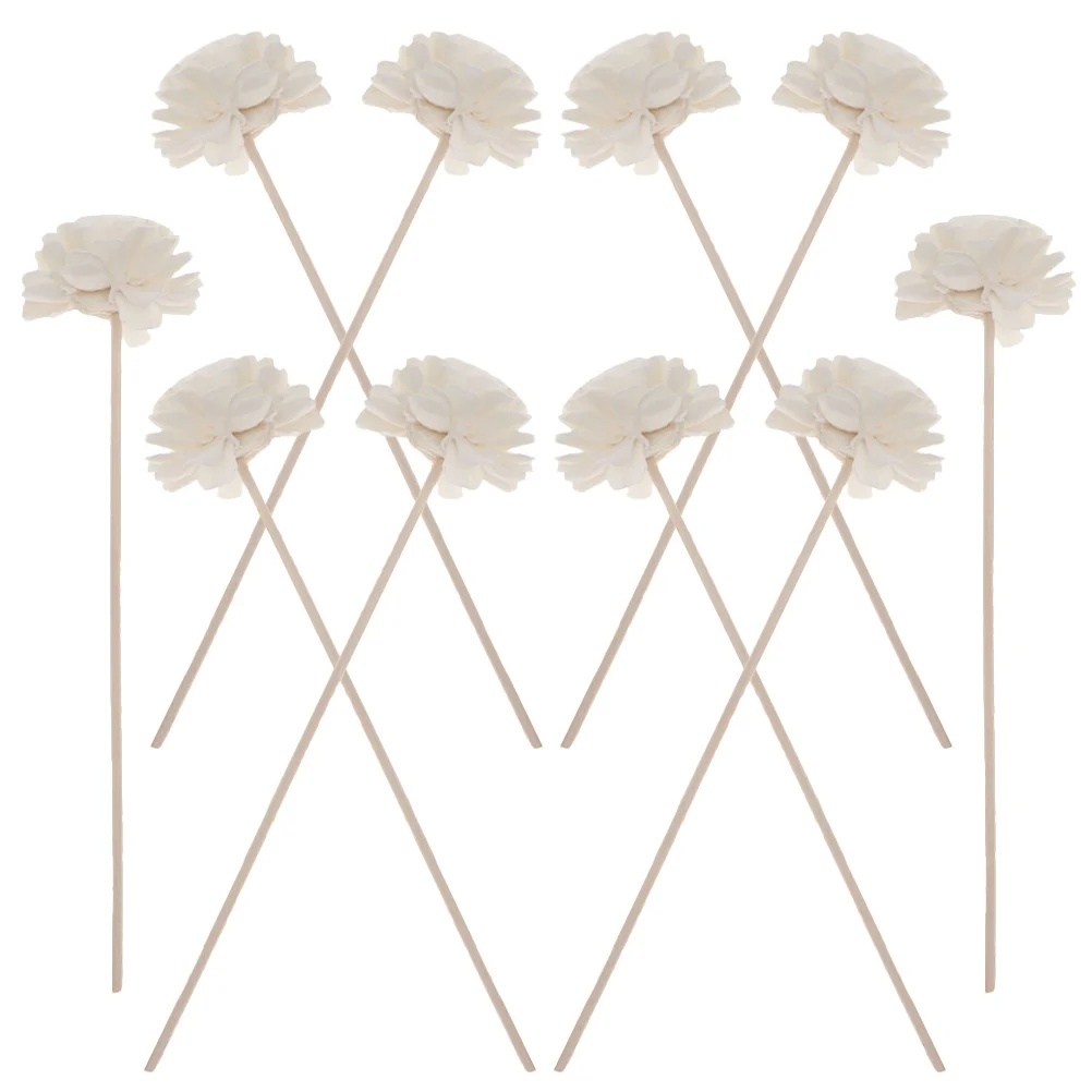 10 Pcs Aromatherapy Flowers Stick Diffusers Essential Oil Sticks Replacement Refill Rattan