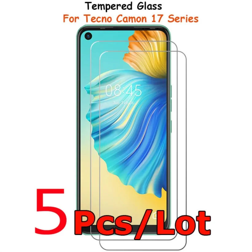 

5 шт./партия, Защитное стекло для tecno camon 17 pro premier