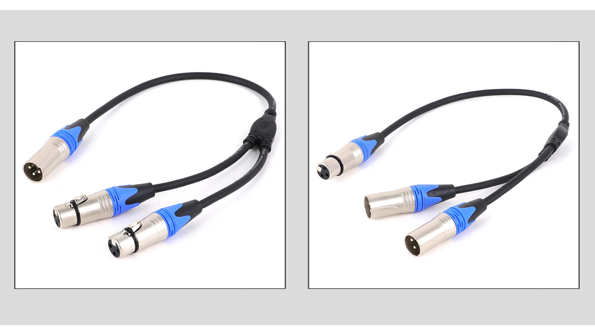 Spezialität 0,3 m 0,5 m 3-polige xlr-Buchse/Stecker auf 3-polige xlr-Doppelst ecker/-buchse Y-Splitter-Mikrofon kabel für Mischer usw. – Detail 10