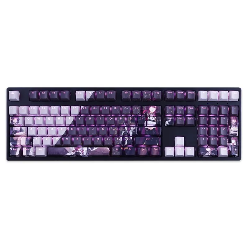 Desenhos Animados Anime Gaming Key Caps Pbt Dye-subbed Keycap Keycap para Ansi 61 87 104 108 Chaves Grupo Desenhos Animados Trilho Kafka Keycap - Imagem 2