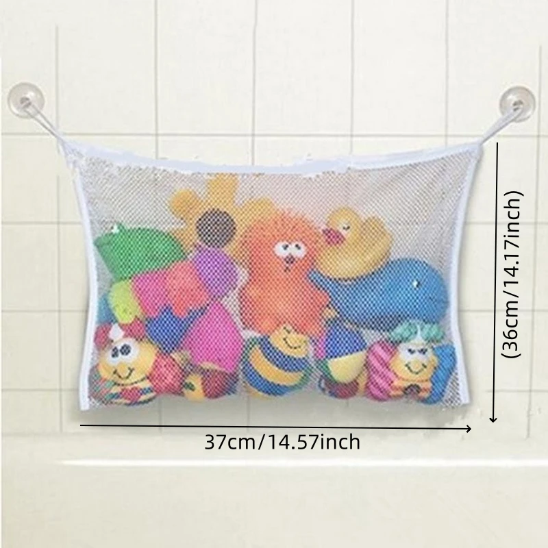 Baby Badezimmer Mesh Bad Tasche Kinder Cartoon Korb Net kinder Spiele Netzwerk Wasserdichte Tuch Sand Spielzeug Strand Lagerung Organizer – Detail 3