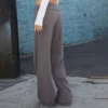 Casual Wide Leg Sweatpants for Women Fold Over Low Rise Flare Yoga Lounge Pants Back to School Clothes for Teen Girls Trousers 6