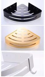 Bathroom Shelf Space Aluminum Corner Rack Hole Free Rack Toilet Storage and fFinishing Wall Hanging Rack Bathroom Tripod