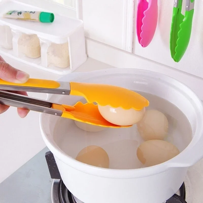 Stainless Steel Kitchen Tongs Silicone Handle BBQ Tong Non-Slip Food Tong Utensil