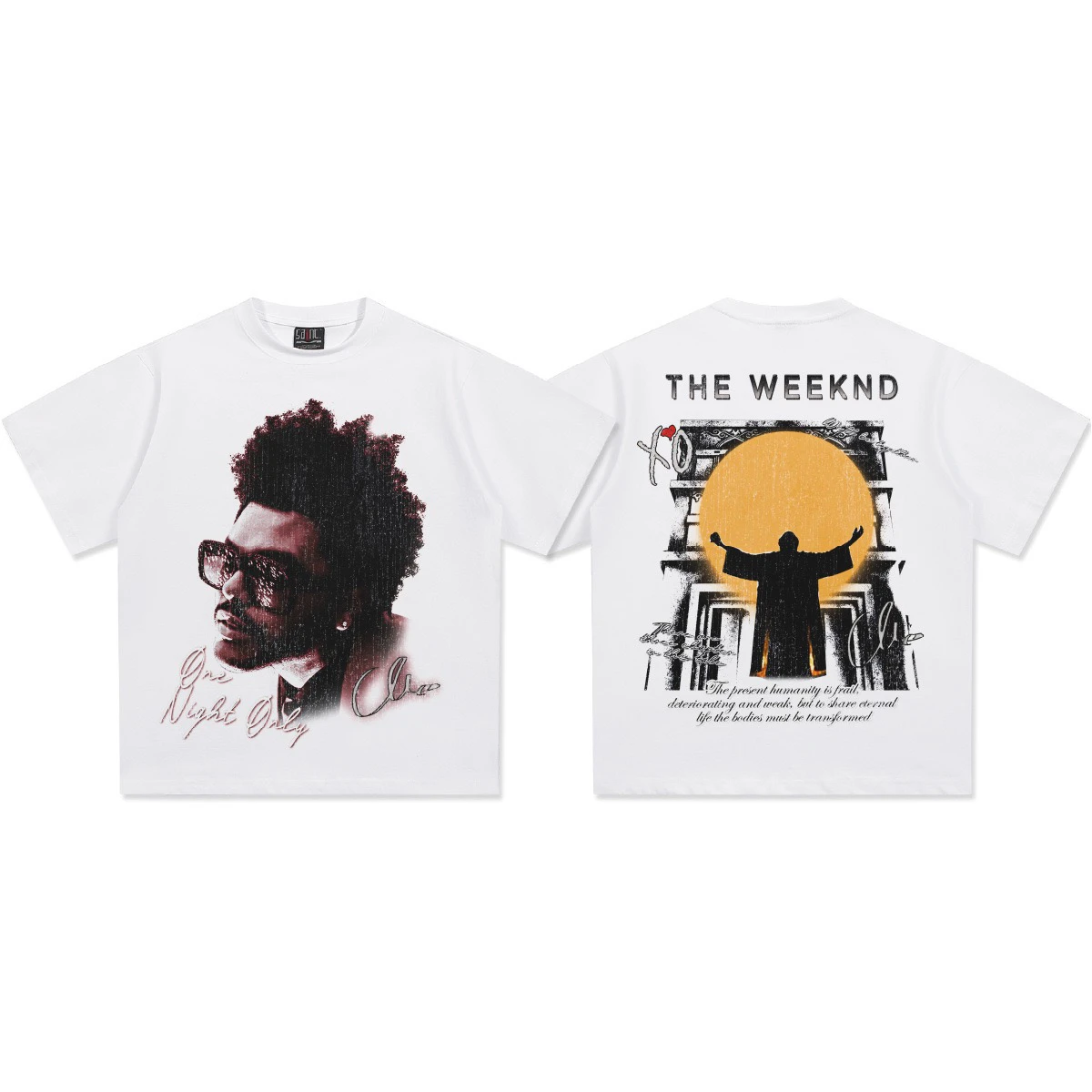 الهيب هوب الراب The Weeknd قصيرة الأكمام تي شيرت ا...