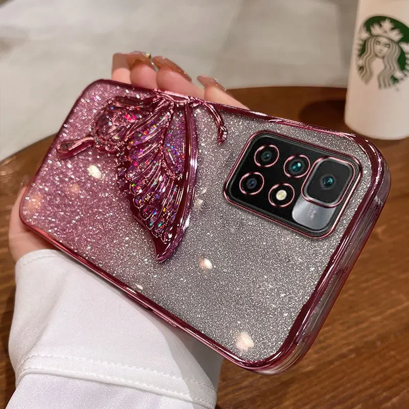 Luxury Quicksand Butterfly Glitter Shockproof Phone Case