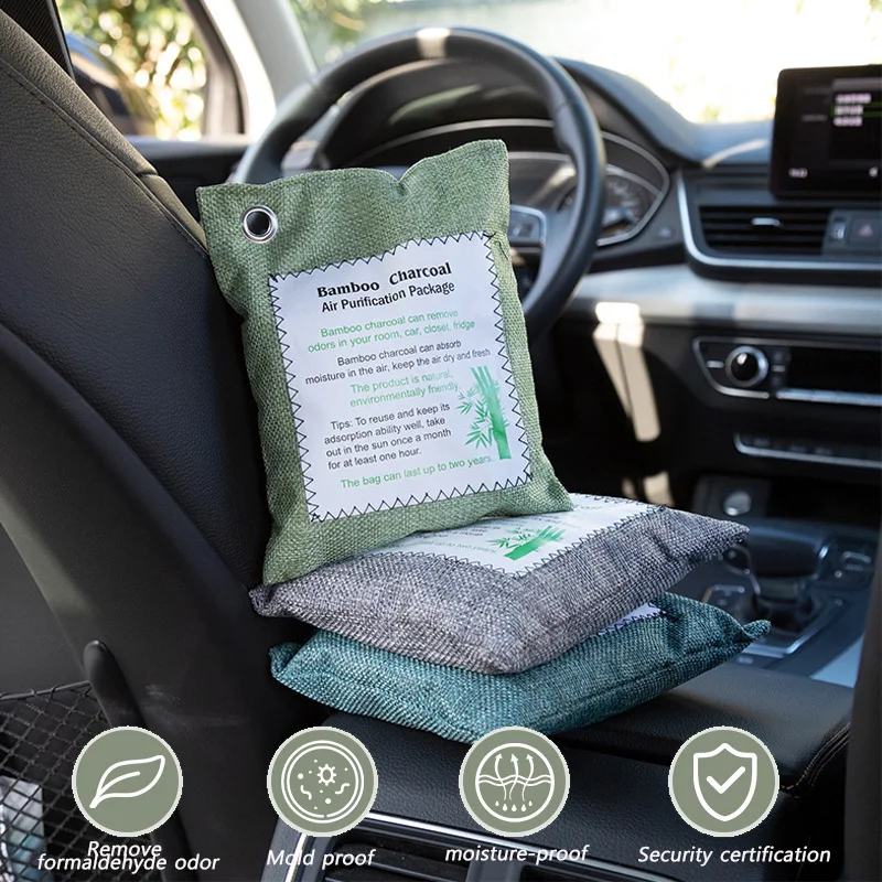 Bamboo Charcoal Air Purifying Bags Refrigerator Deodorizer Activated Carbon Closet & Cabinet Pet Area Natural Air Freshener refrigerator deodorant bamboo charcoal air purifier activated charcoal odor absorber bamboo charcoal odor absorber