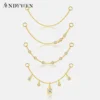 ANDYWEN 925 Sterling Silver 5.5cm 6cm Spare Parts Chains For Stud Earring Piercing Hoops Drop Earring Women Fine Jewelry Gift 1