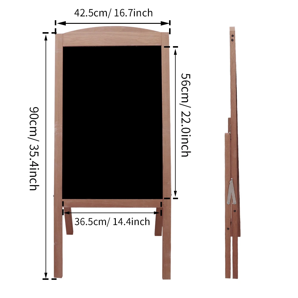 Wooden Blackboard Wooden Chalkboard Wooden A Frame Chalkboard Sign Standing Pavement Chalkboard Easel Magnetic Blackboard Display Stand Sandwich Board