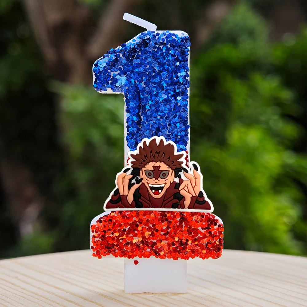 Anime Jujutsu Kaisen Themen-Kerze Nummer 0-9 Geburtstagstortenkerze Dekoration Geburtstagsparty Tortendekoration Baby-Shower Spielzeug Geschenke – Detail 13