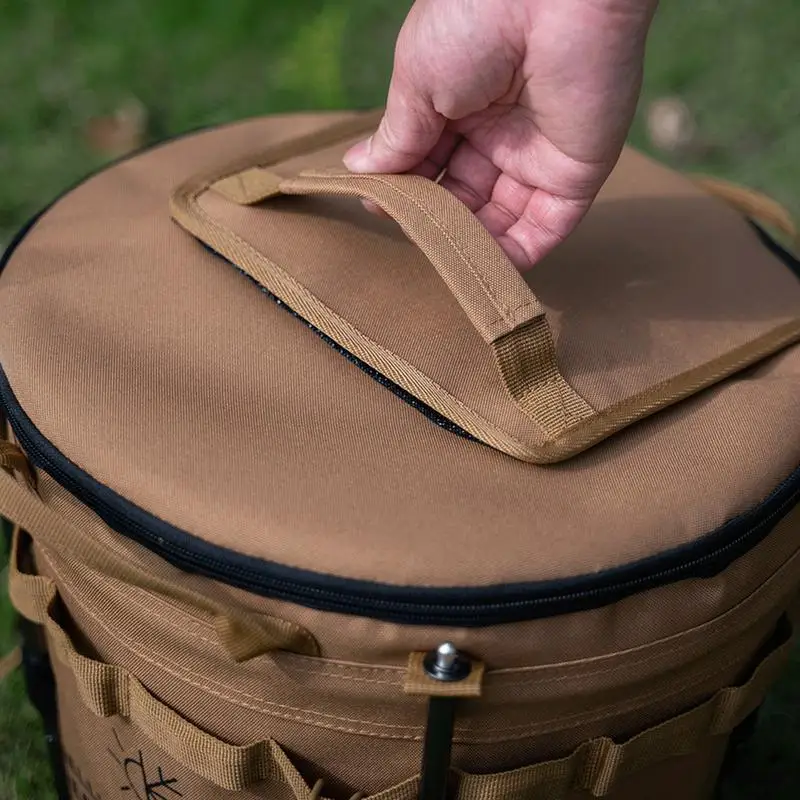 Insulated Bucket Cooler 20L Foldable Outdoor Camping Ice Bucket Camping Container For Car Portable Waterproof Inner Layer