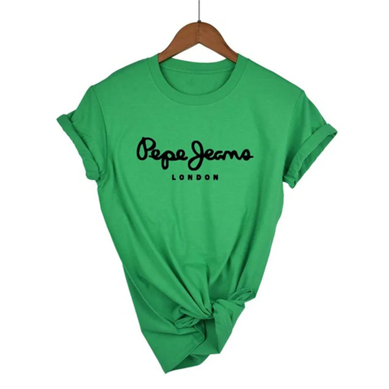Newest Pepe-Jeans-London Logo T-Shirt Summer Women's Short Sleeve Popular Tees Shirt Tops Unisex mens graphic tees Tees