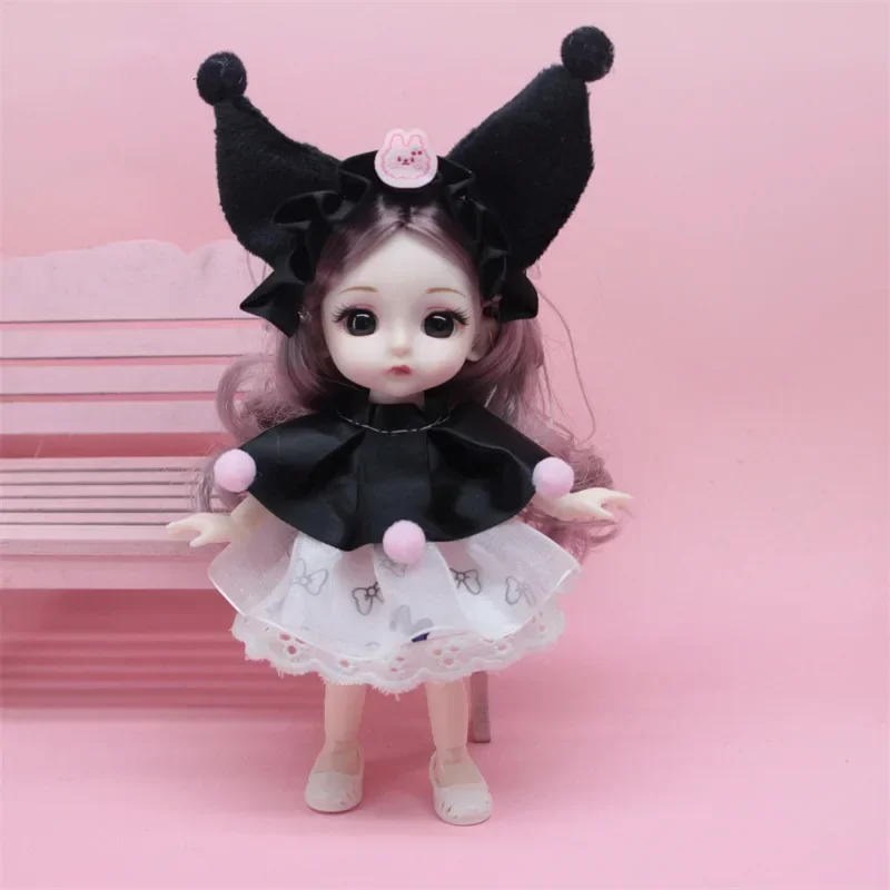 인형 및 액세서리 의류 세트, 여러 개의 움직일 수 있는 관절, 3D 시뮬레이션 눈, 생일 선물 장난감, 16cm