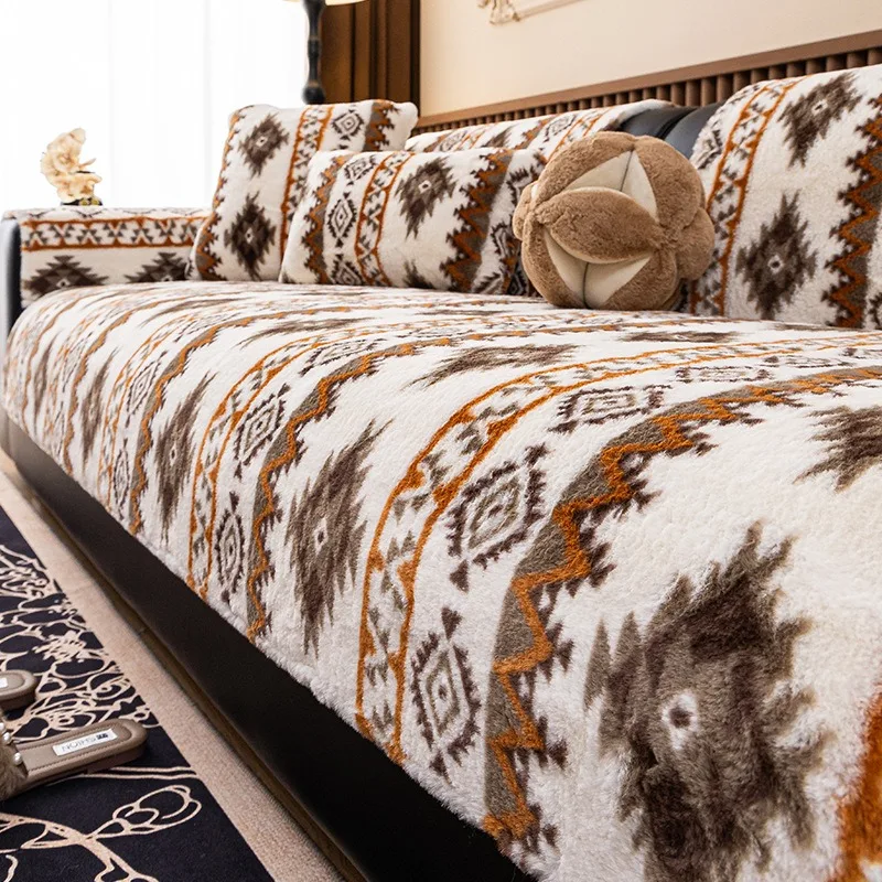 Autumn Sofa Cover Towel Modern Non-slip Bohemia Couch Seat Cushion Corner Towel Mats Floral Geometric Stripe Sofa Covers 1pcs 5