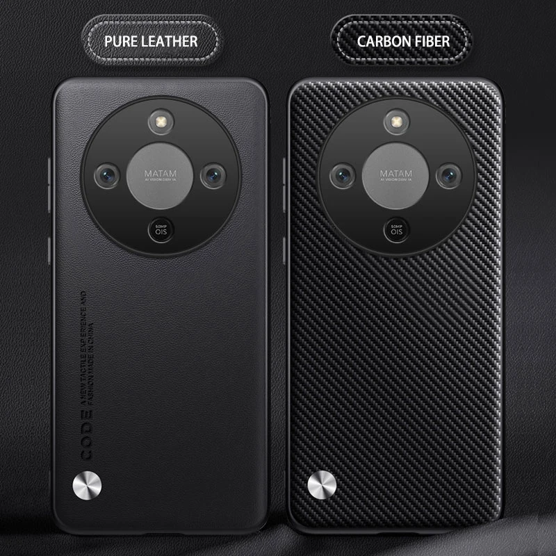 Deluxe Plain Leather Silicone Protective Case with Hard Bumper