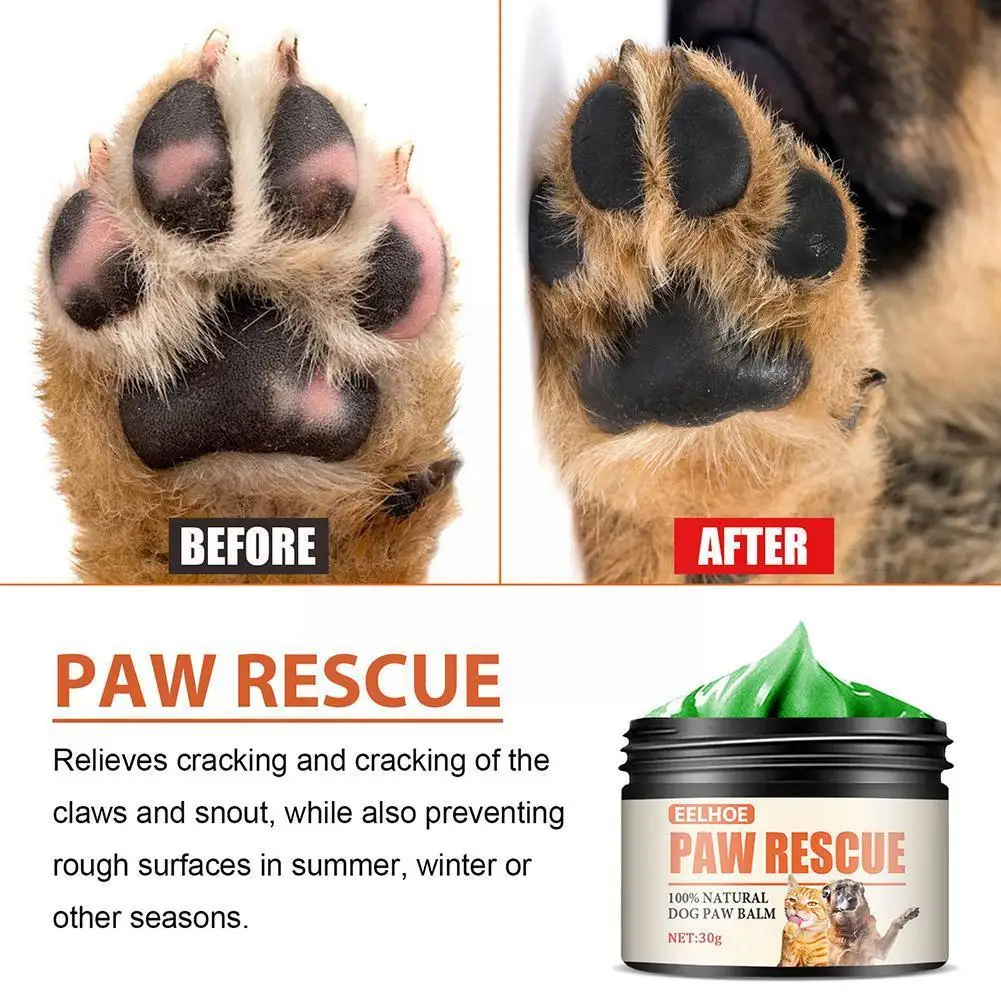 

Dog Paw Balm 30g Cat Dog Paw Protective Cream Canine Paw Moisturizer for Dry Cracked Paws Hot Pavement Protection Wax Z1X5