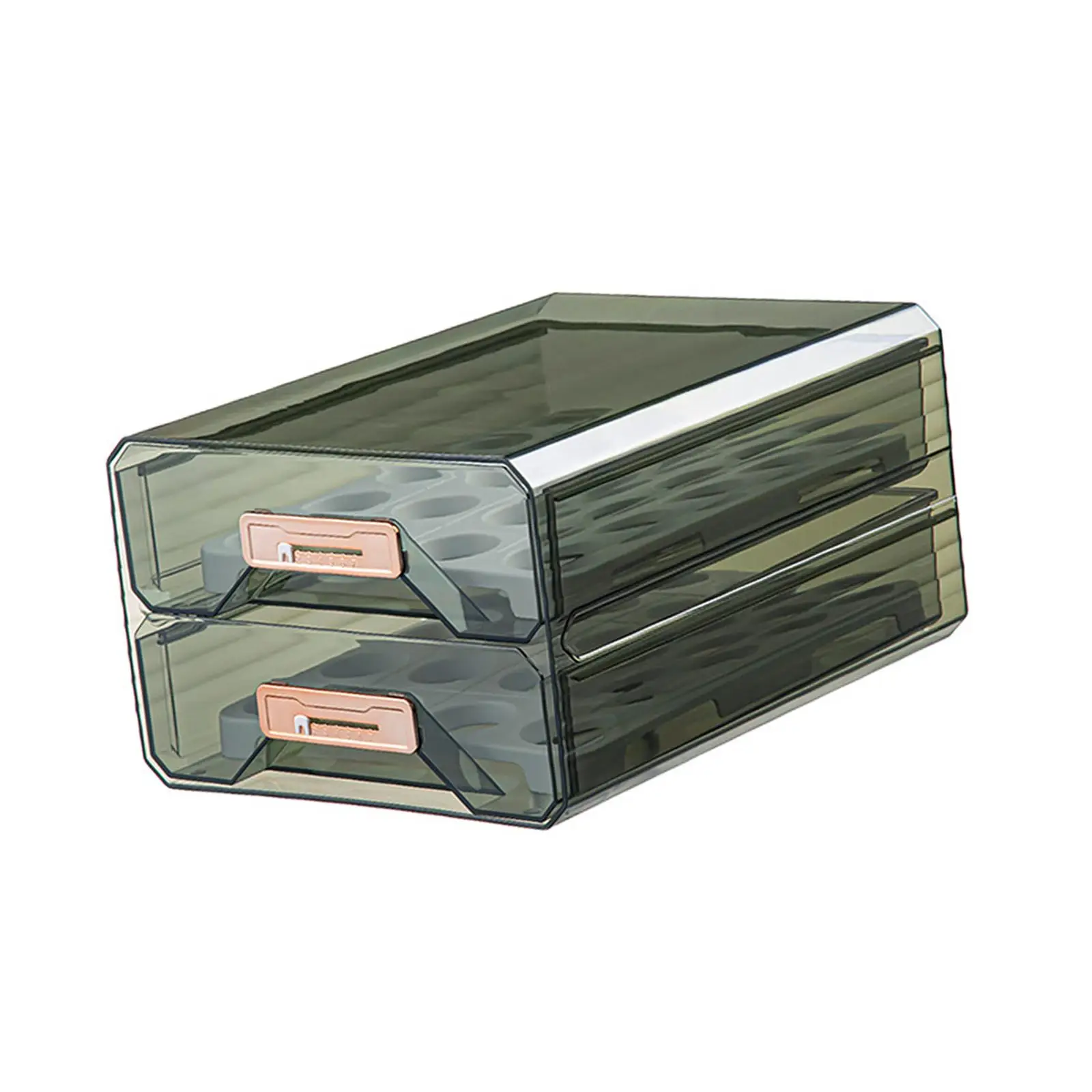 Refrigerator Egg Holder Large Capacity Fridge Bin Clear Stackable Egg Tray Storage Box Acrylic for Kitchen Cabinet Countertop