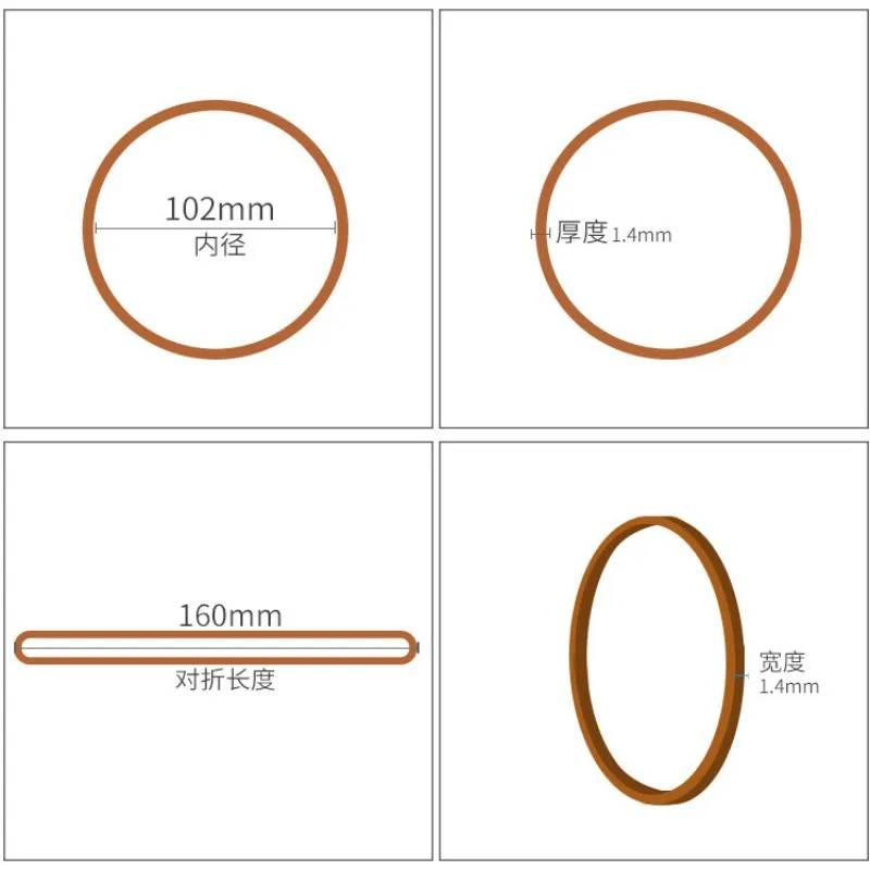 50/100Pcs 102*1.4mm Large Rubber Band High-quality Stretchable Sturdy Yellow Rubber Rings Rubber Elastic Bands