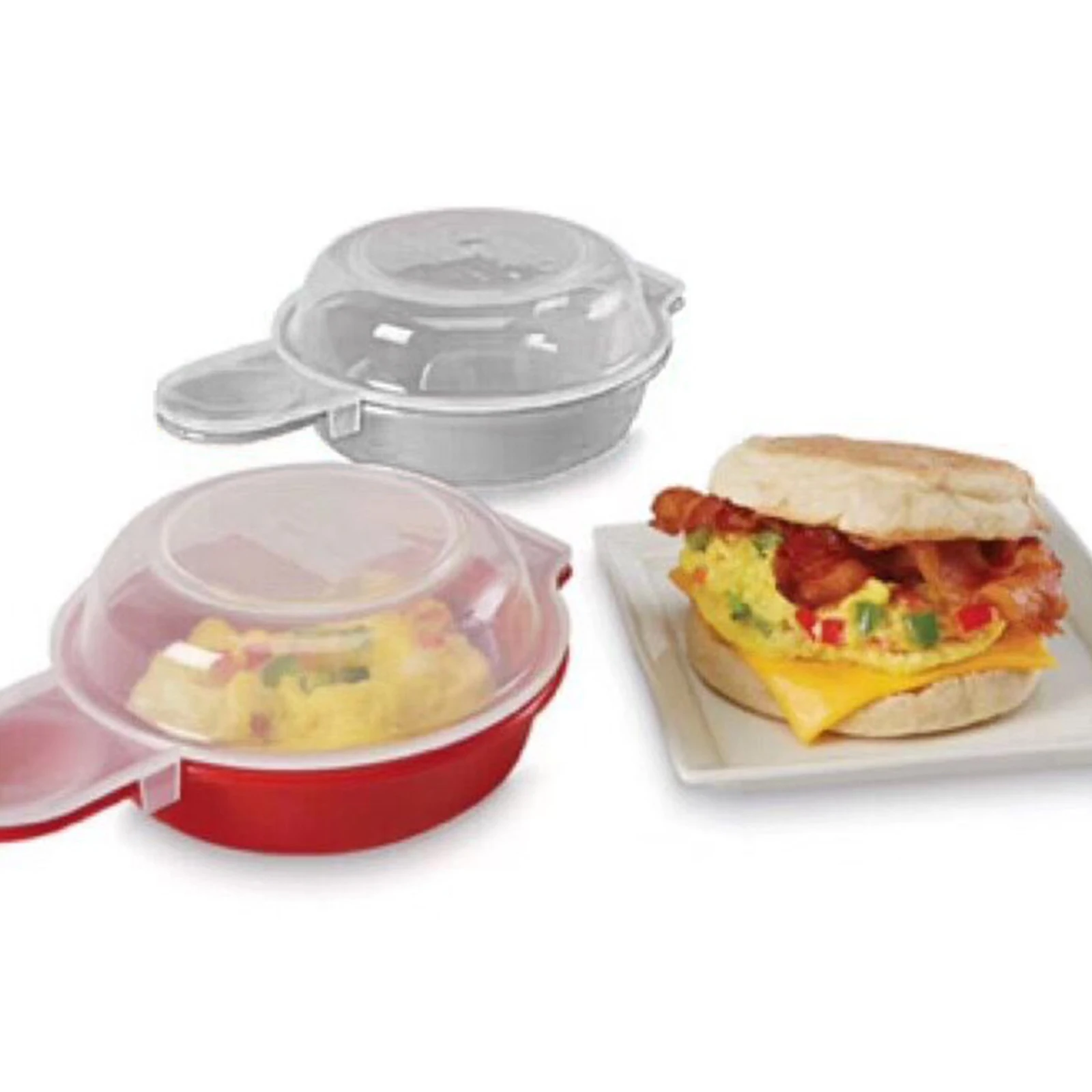 Egg cooker Egg poacher Silicone egg poacher 2Pcs Microwave Egg Poacher Egg Boiler Microwave Ovens Eggs Cooker 1 Minute Fast Eggs Hamburg Omelet Maker Kitchen Cooking Tool