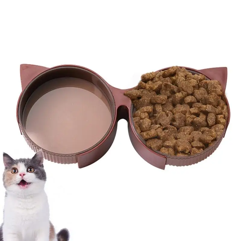 

Dog Bowls For Small Dogs Detachable Double Dishes Puppy Cat Dispenser Versatile Pet Bowls For Indoor Cats Pet Supplies Products