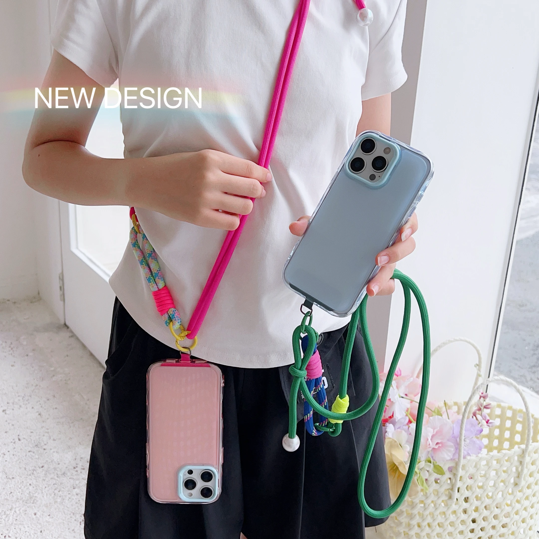Versatile Two-in-One Adjustable Mobile Lanyard with Crossbody and Wrist Strap Options