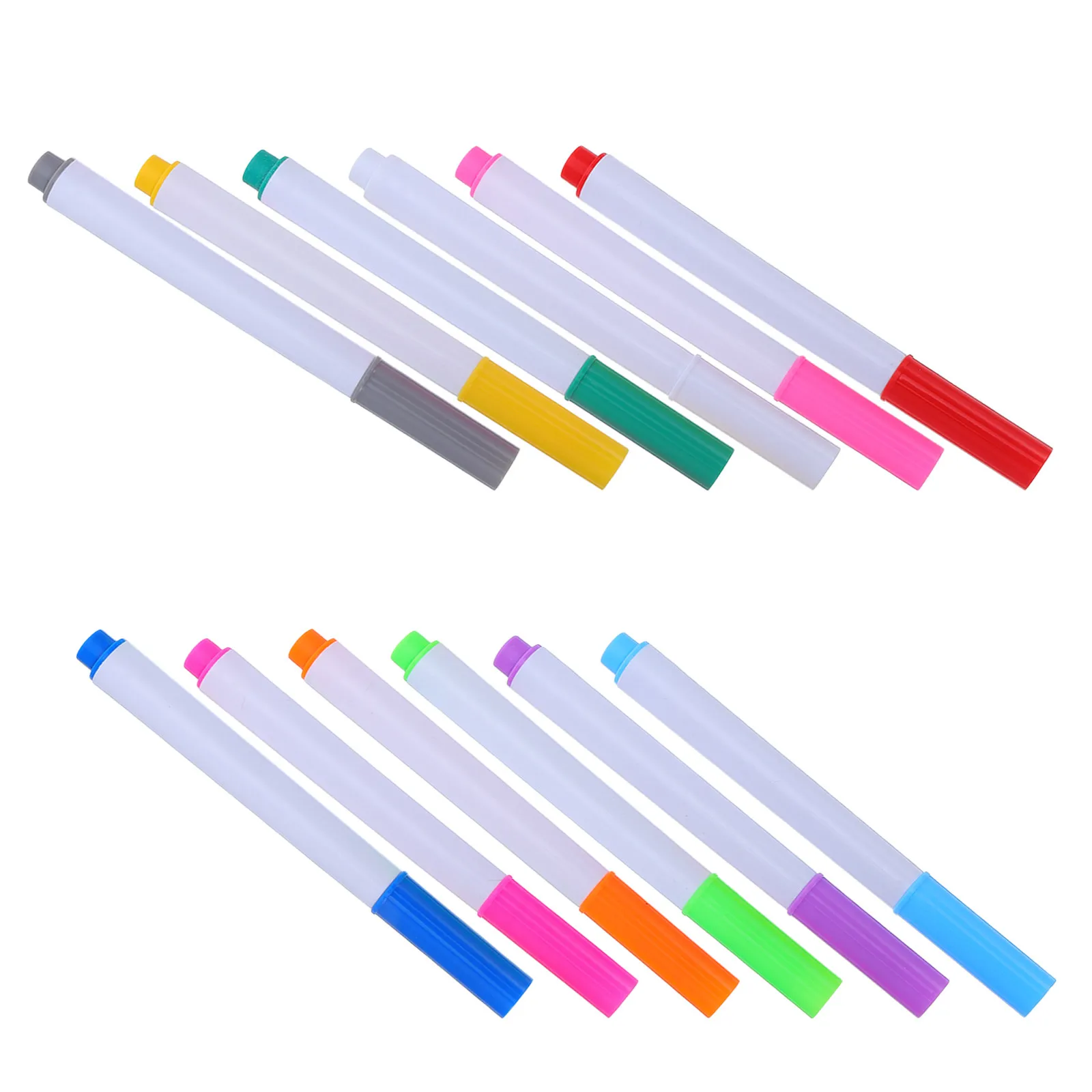 36Pcs 수용성 드라이 지우기 화이트보드 펜 12가지 색상 지울 수 있는 액체 분필 마커(Windows 유리판 레스토랑 메뉴용)