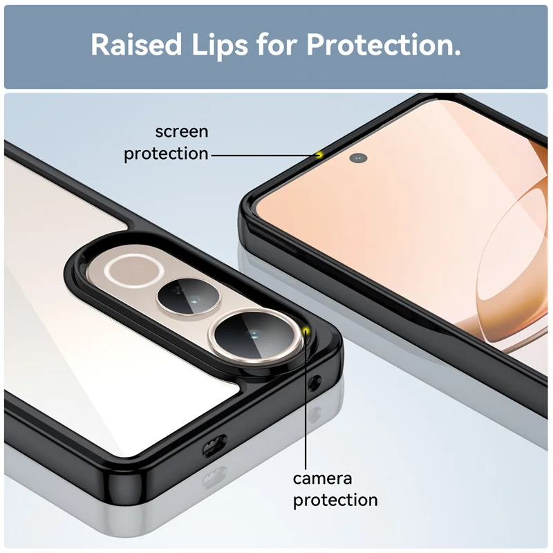 Transparent Colorful TPU Protective Phone Case - Clear Coque s