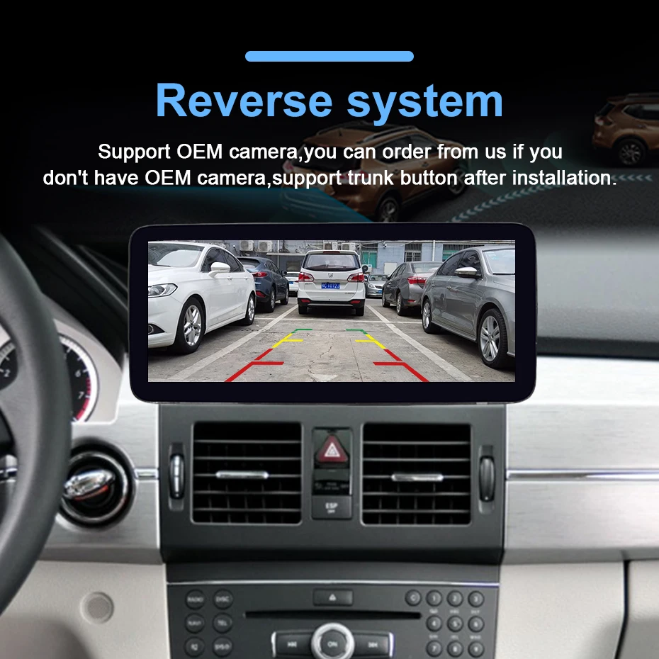 12,5" Wireless Carplay Android Auto Linux Autoradio-Bildschirm für Mercedes Benz GLK Klasse X204 2008-2012 Bluetooth Airplay Autolink – Detail 11