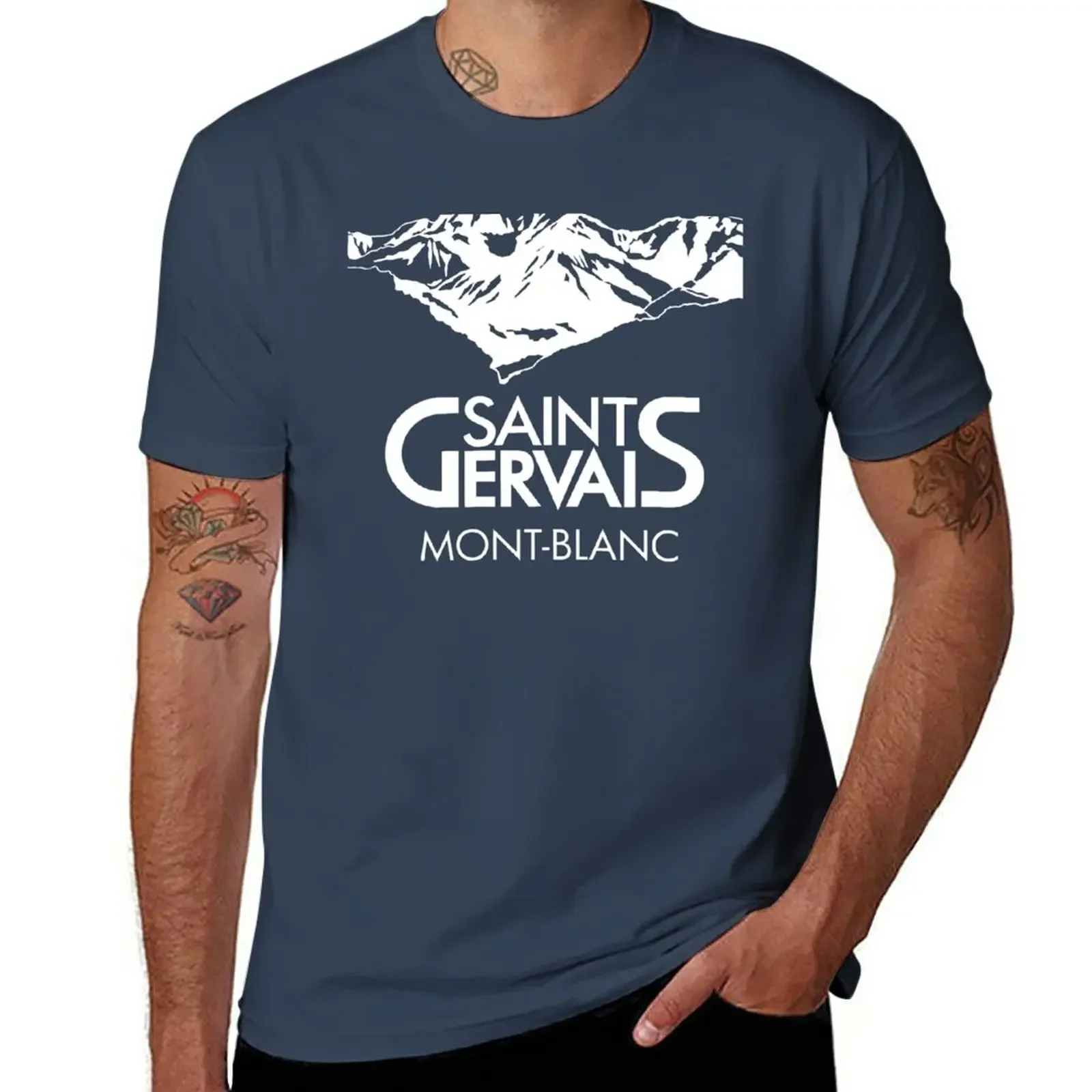 Saint Gervais Mont Blanc T-Shirt Camicie Graphic Tees Vintage Customizeds Magliette Alte Da Uomo