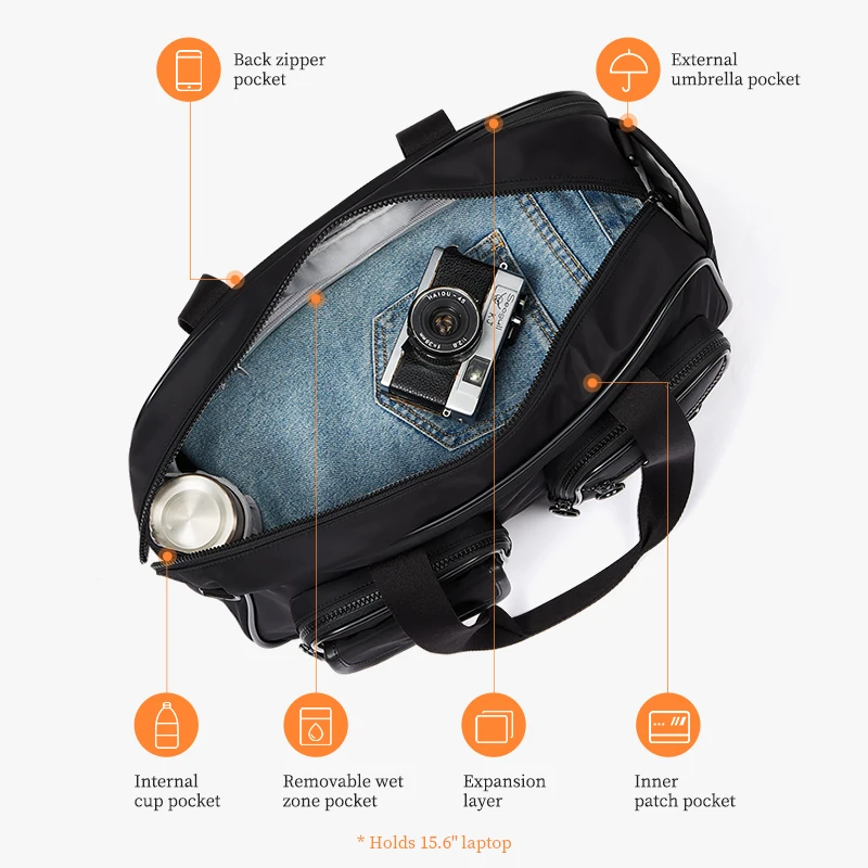 Women's Travel Bag Weekender Overnight Bag Carry On Luggage Handheld Organizer Sports Gym Aji