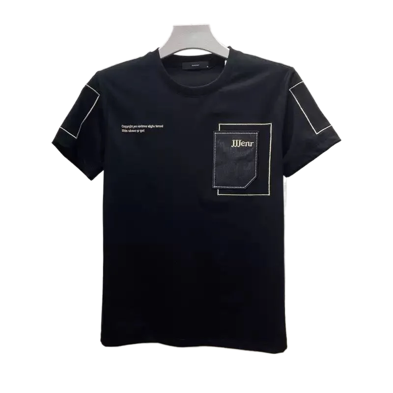 

Clothes for men Summer Cotton Short-sleeved T-shirt Slim-fit Half-sleeved Trendy Round Neck Base Shirt Tops