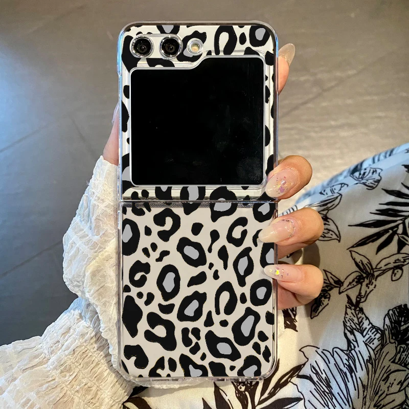 Leopard Print Clear Hard PC Luxury Shockproof Phone Case