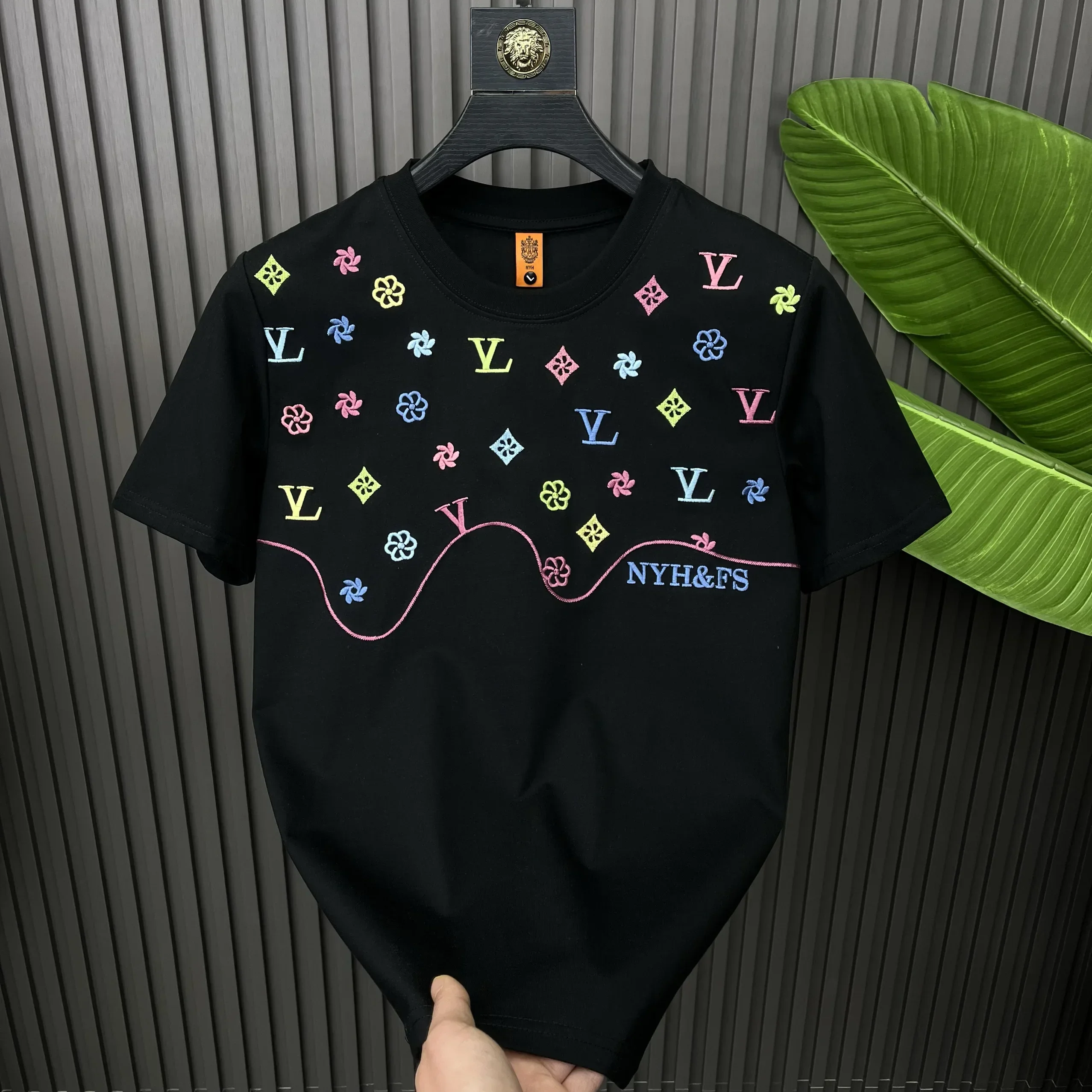 French Brand L Spring and Summer New Painted Printing Daily Commuting Sports Men and Women The Same T-shirt