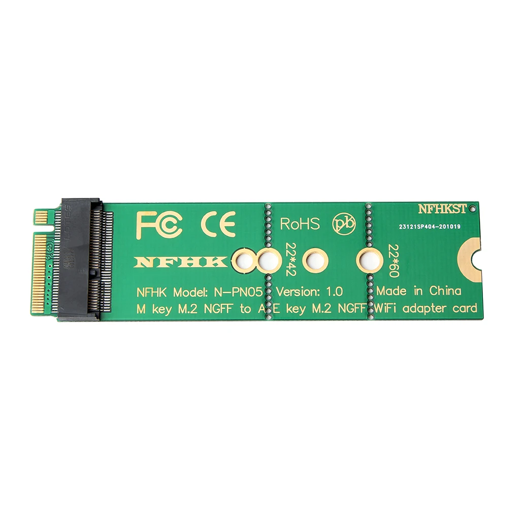 Placa de Rede sem Fio Wifi Pci Express para Slot e Key M.2 m Key para Slot a Plus e Ngff