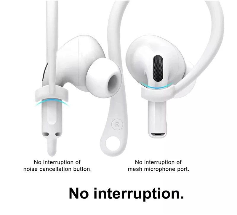 Écouteurs à crochet anti-perte en silicone souple pour Apple Airpods 1, 2, 3, Air Pods Pro, écouteurs Bluetooth sans fil pour téléphone de sauna, sangle d'embouts d'oreille 3
