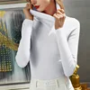 2025 Hot Fleece-Lined Slimming /Turtle Neck Top Women's Versatile Solid Color Long Sleeve T-Shirt Base Layer Autumn Winter 1