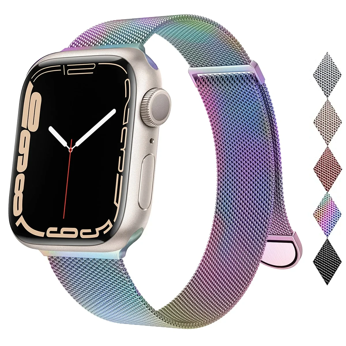 

Ремешок «Миланская петля» для apple watch band ultra2, магнитный браслет для iwatch series 9 8 7 6 SE 5 3, 49 мм 44 мм 45 мм 40 мм 38/41 мм 42 мм