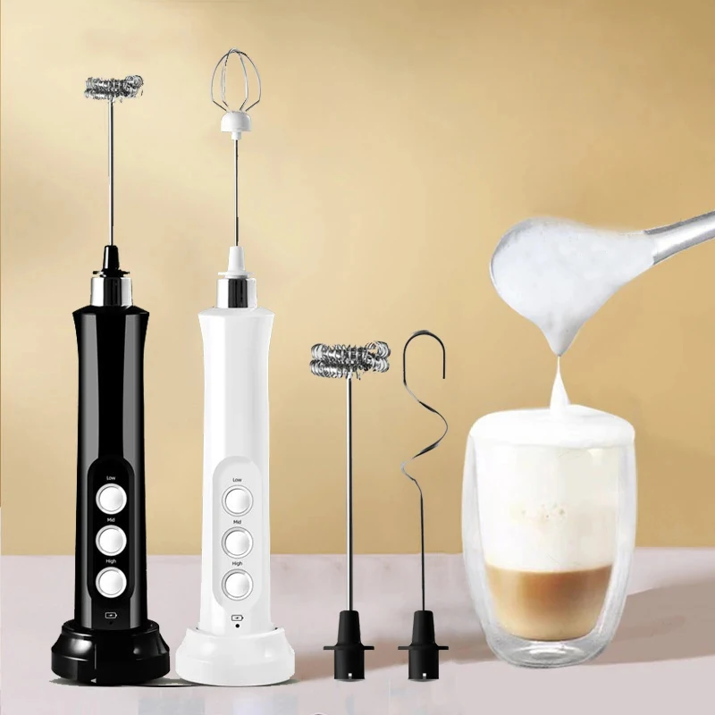 Mousseur à lait, fabricant de mousse électrique portatif, chargement USB  pour cappuccino, matcha, chocolat chaud, shakes