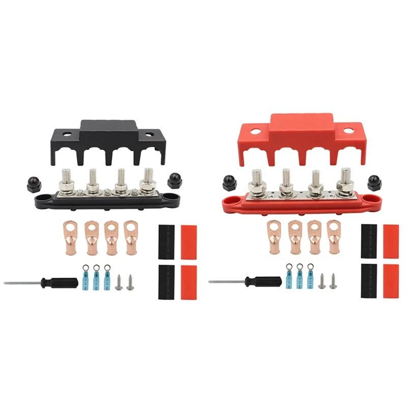 

Busbar Box Plate 250A Integrated Specification Current Busbar Cable Box Power Box Accessories Parts For RV Yacht Car Black