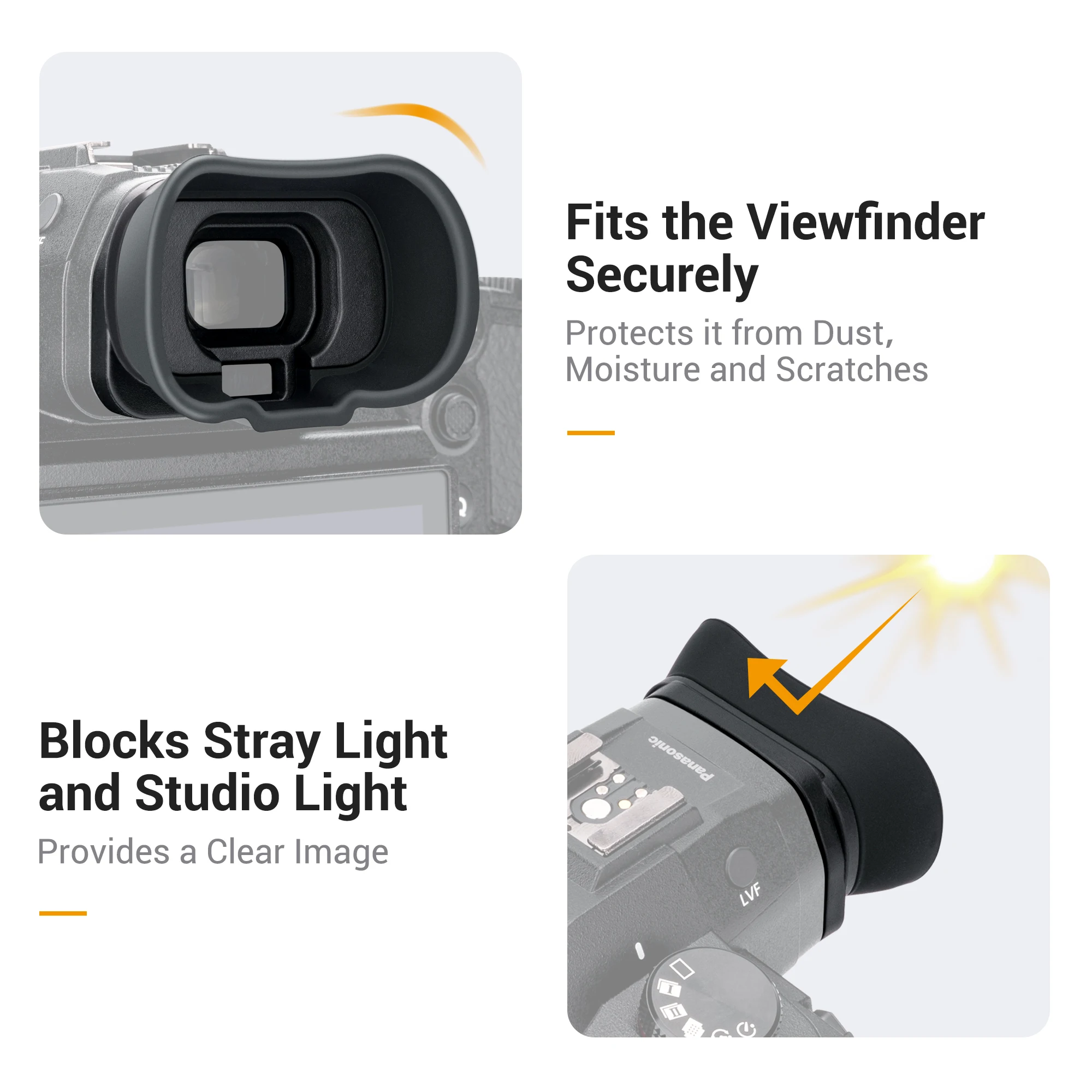 Soft Silicon Long Câmera Eyecup Viewfinder Eye Cup para Panasonic Dc-gh6 Gh5s Gh5 Substitui Panasonic 4ye1a561z Eyecup - Image 3
