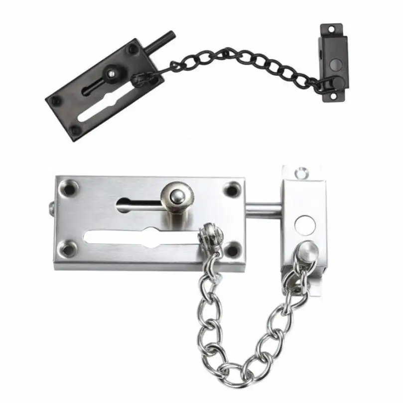 Door Chain Lock Stainless Stee Door Anti-theft Security Locks Latch Sliding Bolts for Homes / Hotels with Chain