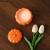 Ceramic Pumpkin Candle Holders Desk Decoration Wedding Centerpieces Candlestick Wax Melt Burner Creative Home Aroma Container 3