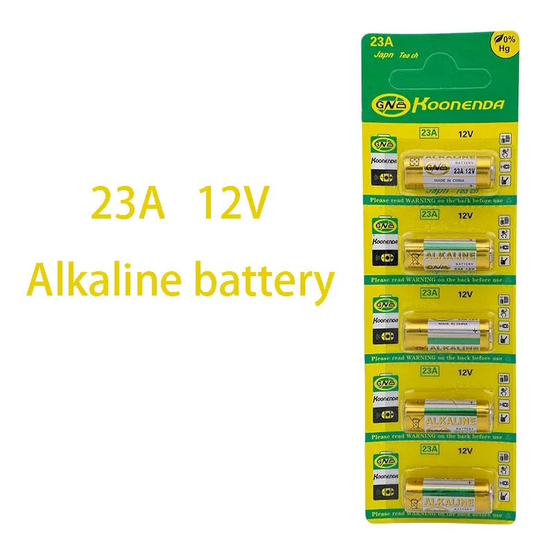 5 Pz 23A 12V Batteria Alcalina 10 Pz 23A 12V 23Ga A23S E23A El12 Mn21 V23Ga Per Campanello Senza Fili Allarme Telecomando Giocattolo