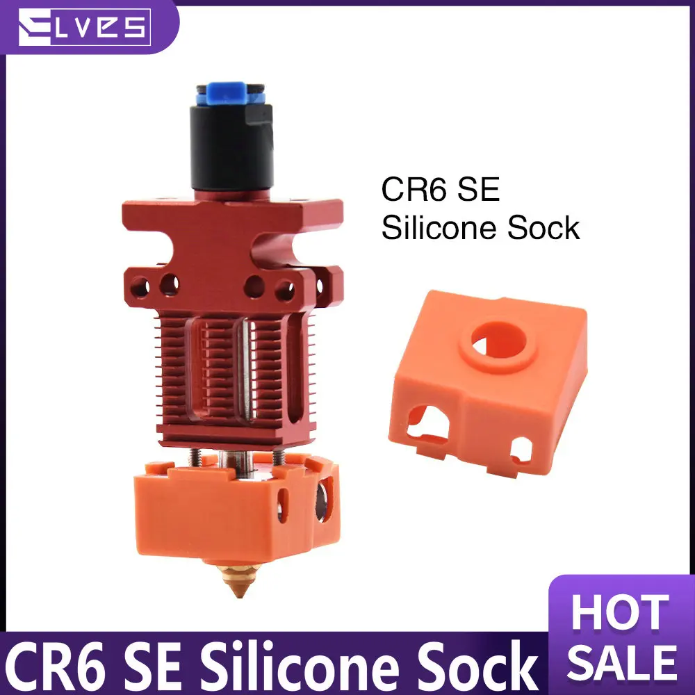 ELVES 3D Printer Accessories CR6 SE Silicone Sock Compatible With CR6SE/CR6 CR-5 PRO MAX Heating Block